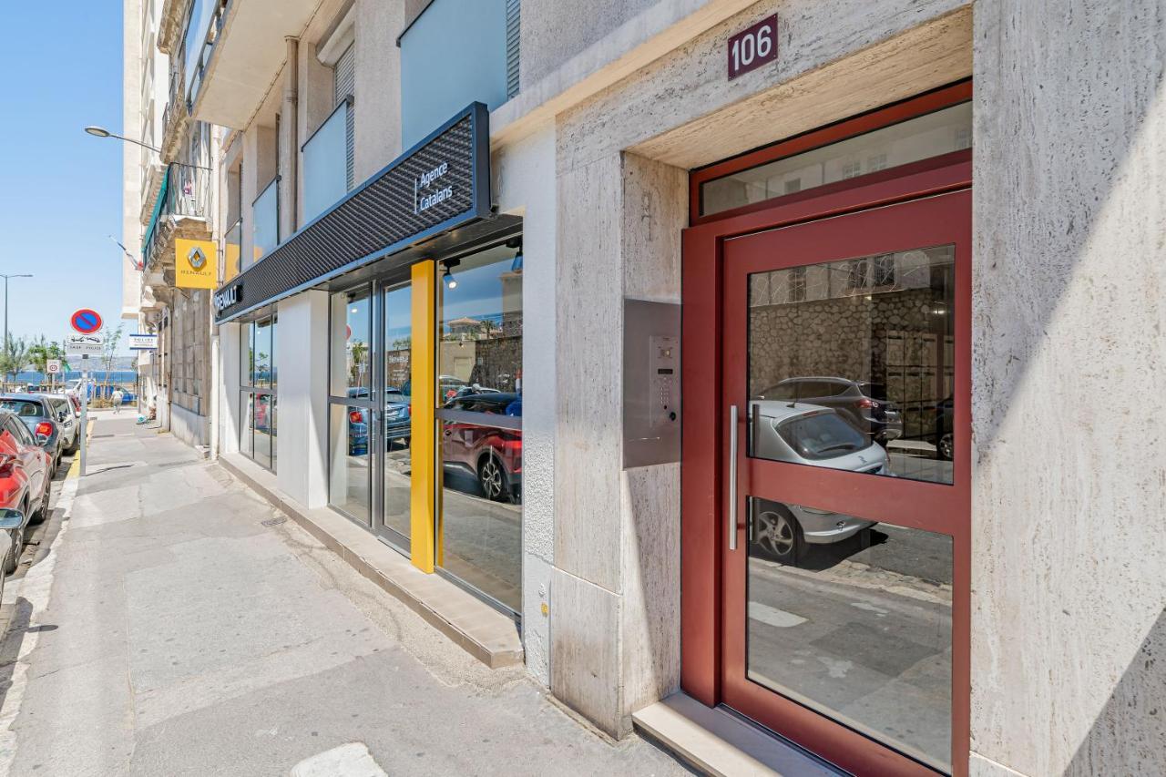 Studio avec balcon, plage à 50m, proche Vieux Port Marselha Exterior foto